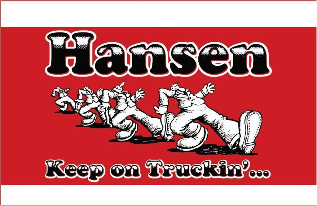 Hansen — Keep on Truckin’ heritage badge with R. Crumb walking figures