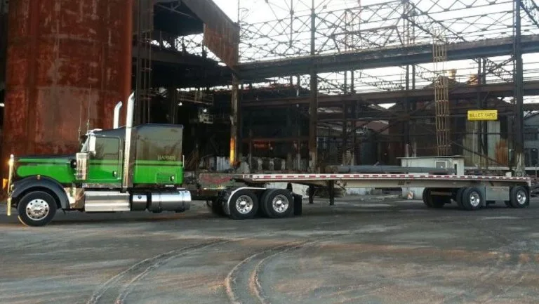 Green Hansen hopper at grain mill